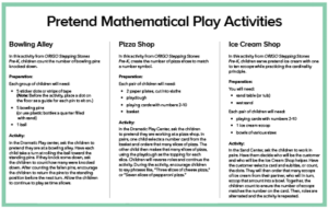 Pretend Math Play Act