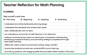 Teacher Reflection